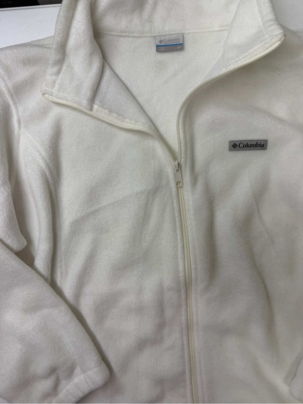 Columbia Sportswear Women’s Ivory Full Zip Fleece Jacket Plus Size 3X